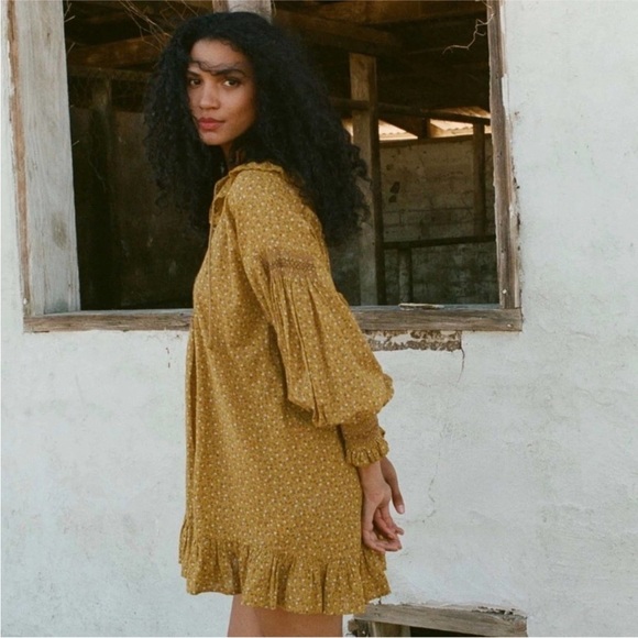 Doen Cordelia Mini Dress in Sunsoaked Foothills Floral Print Small - Picture 2 of 8